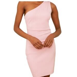 Lulu's One Shoulder Dress with Keyhole in the Side Size XL Baby Pink (NWT)